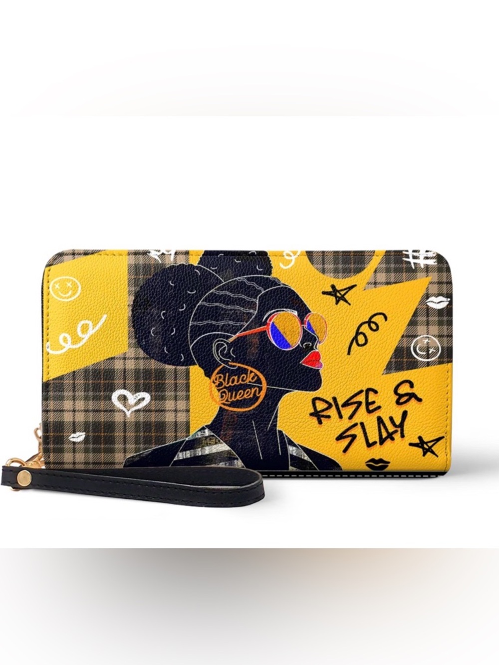 Afroyla Sanaa Cornbread Wallet Vegan Leather